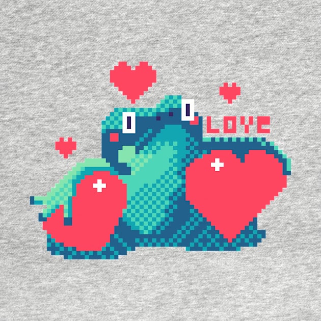 Pixel Frog Love by BaumB